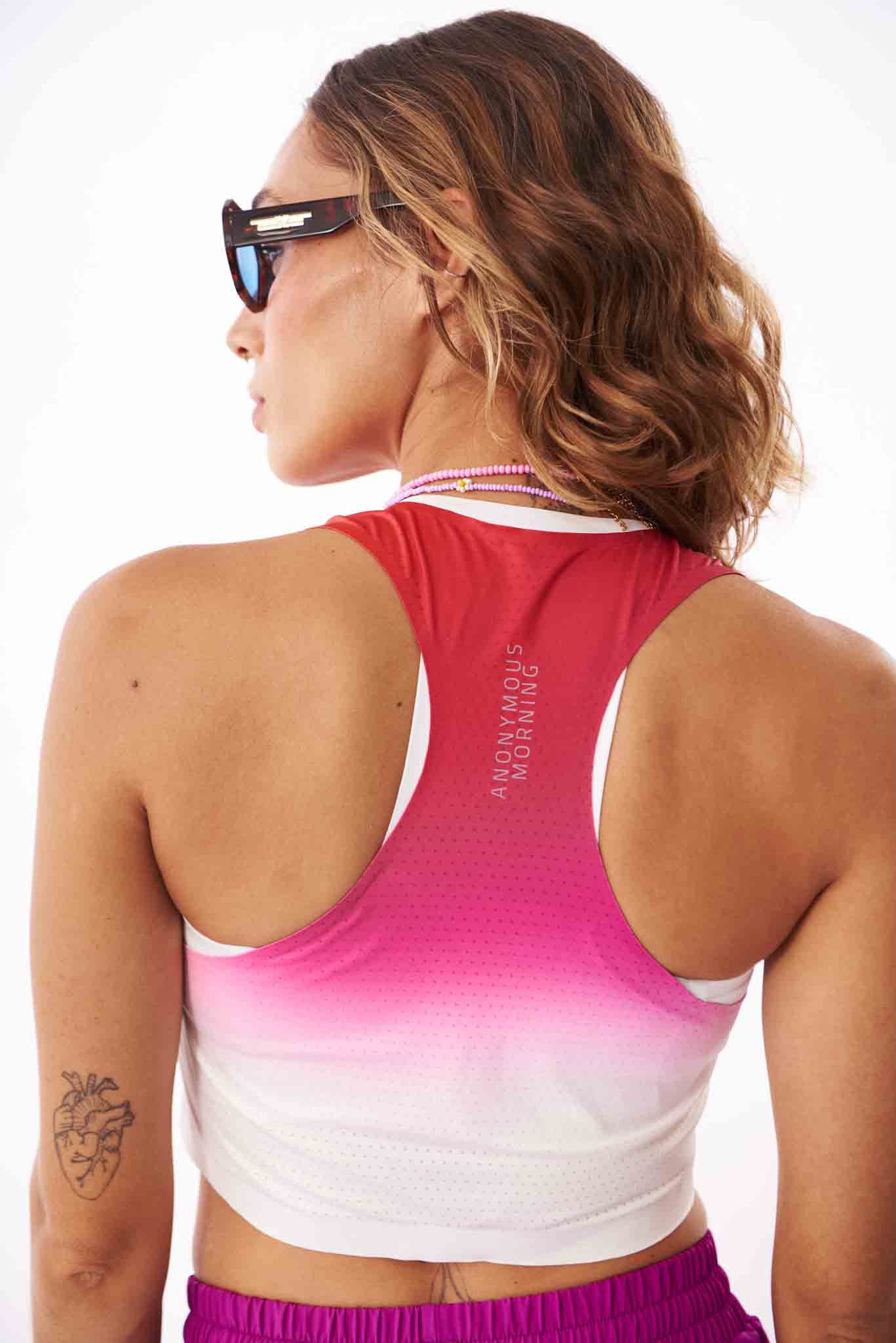 Crop Top running Mujer Anonymus Morning Speed