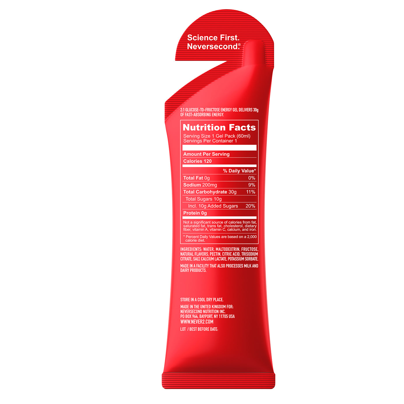 Gel Energético Neversecond C30 Berry