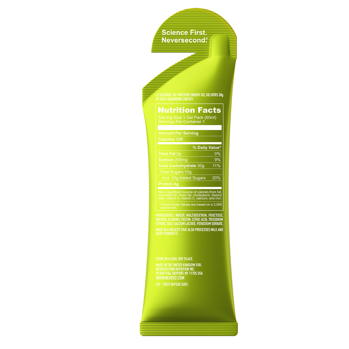 Gel Energético Neversecond C30 Citrus