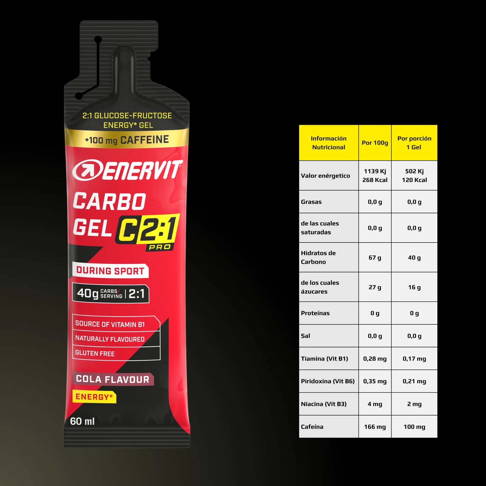 Carbo Gel C2:1 PRO Enervit Cola con Cafeína