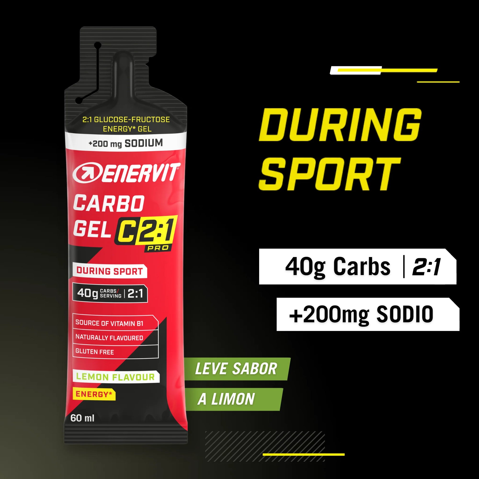 Carbo Gel C2:1 PRO Enervit Lemon con Sodio