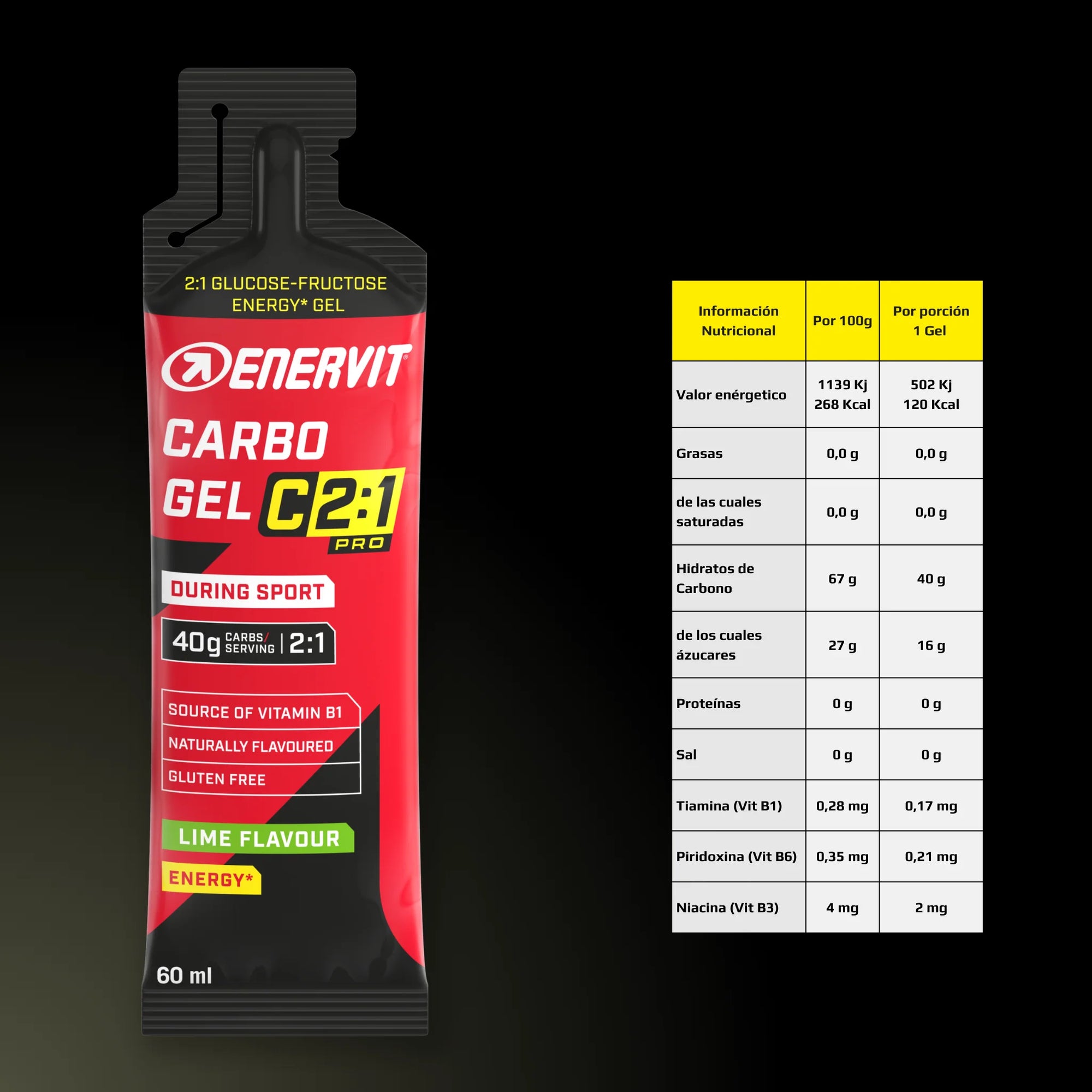 Carbo Gel C2:1 PRO Enervit Lime