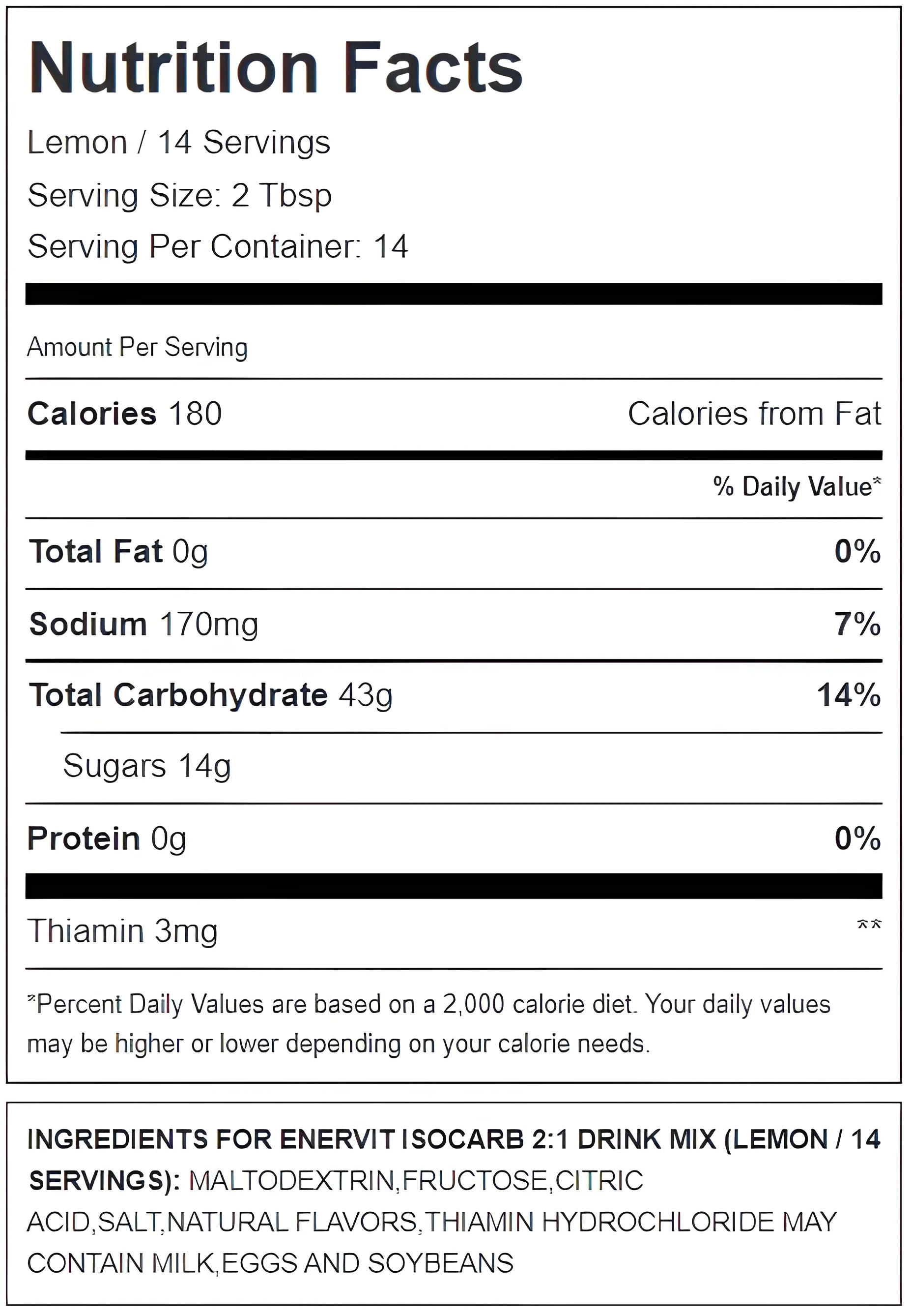 Tarro Enervit Isocarb C2:1 Pro Lemon