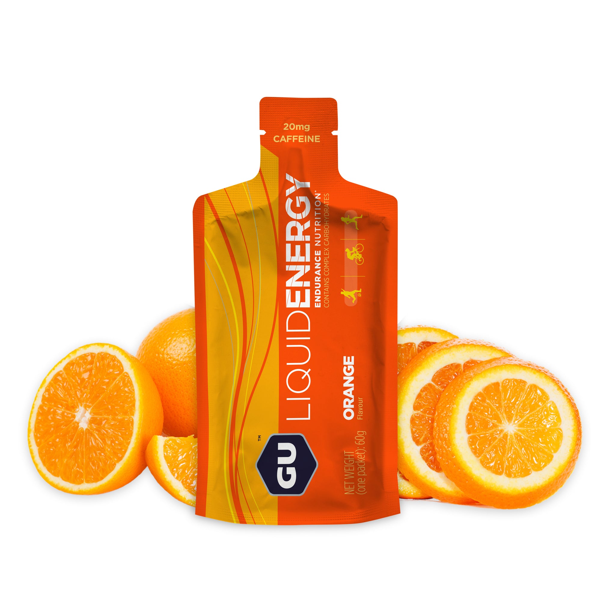 Gel Energético Líquido GU Orange con Cafeína