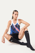 Medias blancas de compresión deportiva unisex para running – Compression Socks Anonymus Morning